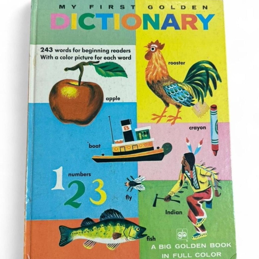 Vintage 1975 My First Golden Dictionary hardcover 243 words
